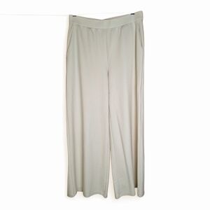 Eileen Fisher Cream Wide Leg Trousers Size PS